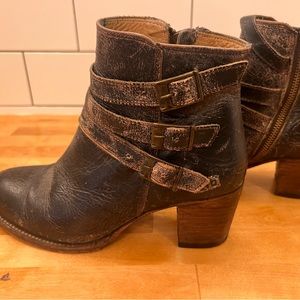 Bed Stu ankle bootie in black lux. Size 8.5
